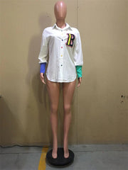 Baggy Button Up Baseball Top