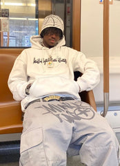 Men's Hip Hop Streetwear Sweatpants with Y2K Goth Punk Print