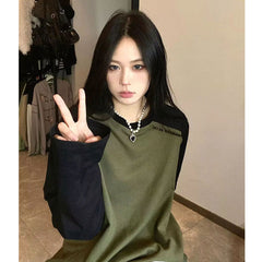 Deeptown Harajuku Oversized Fashion Pullovers Sweatshirts Vintage Aesthetic