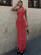 Jacky Polo Crochet Tassel Dress