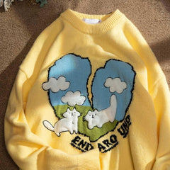 Sweater Women New Fashion Casual Outerwear Lazy Style Couple Pullover Sweater Top