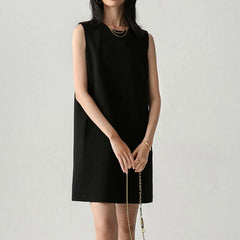 blend commuting simple sleeveless straight dress, comfortable and fashionable