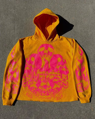 Y2K Skull Print Oversized Hoodie Casual Harajuku Sweatshirt for Women