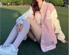 Baseball uniform for women in spring and autumn new thickened jacket