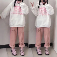 Chic Y2k Kawaii Japan Style Sweet Trousers High Waisted Fashion Pants