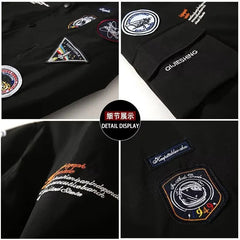 Y2k Harajuku Mens Autumn Winter Astronaut Coat Pilot Jacket