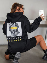 Intense Feeling Printed Womans Hoodie Street