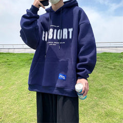 Spring Retro Letter Printed Hoodies Hombre 2024 New Personality Loose Streetwear