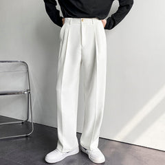 Men Pants Wide Leg Suit Casual Baggy Korean Style