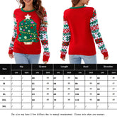 Sweater Personalized Christmas Tree Woman Knitted for Christmas Gift Winter Warm