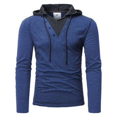 Men Hoodies Sweatshirts Long Sleeve Solid Lightweight Casual