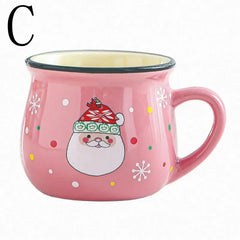 Christmas Mug Breakfast Cups Cartoon Santa