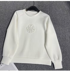 Streetwear Casual Korean Fashion Black White Sweatshirts