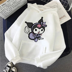 Y2K Gothic Hoodie Anime Cartoon Casual Pullover