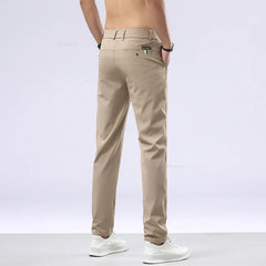 2024 Men's Casual Pants Slim Straight Elastic Waist