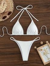 2024 Special Pit Stripe Fabric Bikini Set Women