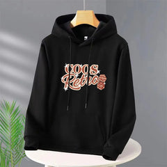 Beautiful Letter Printed Hoodie: Winter Fleece Pullover