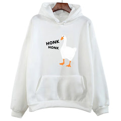 Honkus Ponkus Goose Print Hoodie Casual Comfort