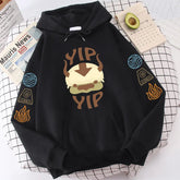 Avatar The Last Airbender Hoodie Appa YIP Letter Print Long Sleeve Autumn