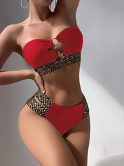 Sexy Strapless Bikini Swimsuit Belt Bikini Set Two Pieces Bathing Suit