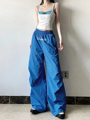 Baggy Wide Leg Cargo Pants - Women's Y2K Casual Streetwear