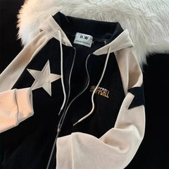 Women's Vintage Geometric Patch Design Jacket All Season Streetwear