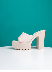 Too Cute To Care Platform Mule Heel Sandals