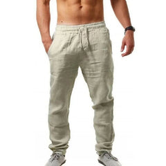 Men's Mid Waist Casual Autumn Pants with Straight Cut