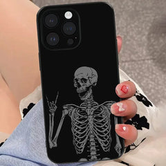 Skeleton Skull Funny Art Phone Case For iPhone