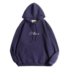 Korean Letter Hoodie Men's Streetwear High-Quality Pullover