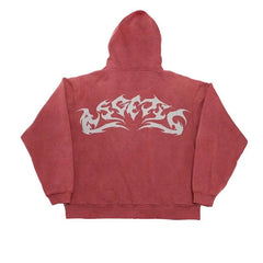 Street Retro Clothing Flame Print Oversized Sweatshirt Women Y2K Gothic Punk Harajuku Casual