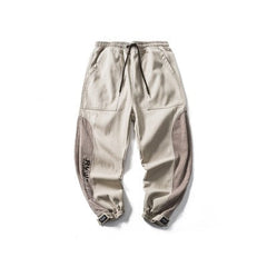 Corduroy Patchwork Casual Cargo Pants Hip Hop Men Streetwear Harajuku Fashion Sweatpants