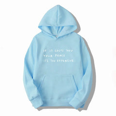 Casual Letter Print Hoodies for Women Fashion Fleece Pullover