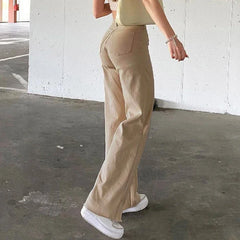 Brown Jeans Women's New 2024 New High Waist Slim Skinny Slim Foot Pants