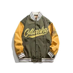 jacket loose high arcade car embroidered men baseball
