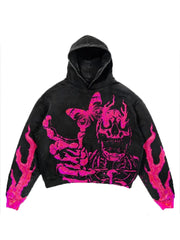 Men Hoodies Long Sleeve Pullover Special Print Pattern Oversize Streetwear