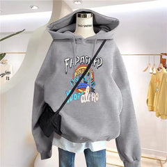 2023 New Spring and Autumn Fashion Letter Printing Loose Casual Versatile Women Hoodie