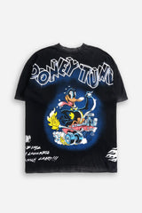 Y2k New Street Strange Hip Hop Loose T-shirt Men