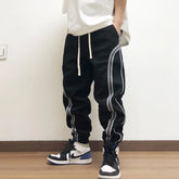 Chic Striped Sweatpants Korean Streetwear Joggers
