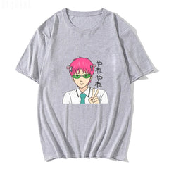 Saiki K Anime Printed Short Sleeve T-Shirt