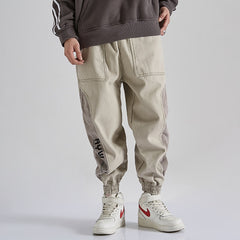 Corduroy Patchwork Casual Cargo Pants Hip Hop Men Streetwear Harajuku Fashion Sweatpants