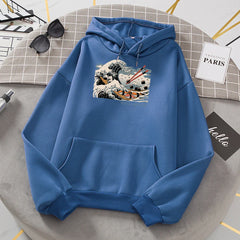 Sushi Wave Hoodie-Harajuku Vibes