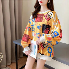 Casual Sweatshirts Female Clothing 2024 Autumn Oversized All-match