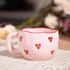 Ceramic Water Cup: Cute Home Mug for Couples and Offices