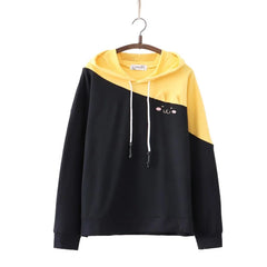2023 Autumn Cat Embroidered Hoodie: Korean Streetwear Tops