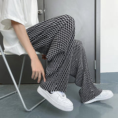 Casual Summer Ice Silk Pants Men