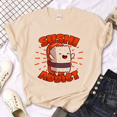 Sushi T-shirt Women Manga Harajuku Streetwear