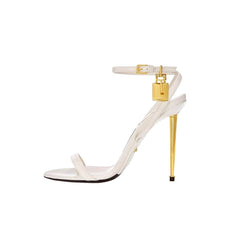 Pointed Toe Lock Heart High Heeled Sandals