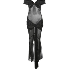 Pure Bright Silk Mesh Dress