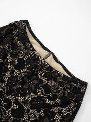 Talking Flirty Black Lace Two Piece Set